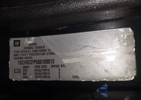 2011 Chevrolet Colorado 1Lt from USA, damaged, VIN 1GCHSCFP5B8109013